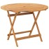 Set de comedor jardín 5 pzas polipropileno madera maciza