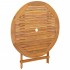 Set de comedor de jardín 5 pzas tela madera maciza gris