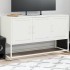 Mueble para TV de acero blanco 100,5x39x60,5