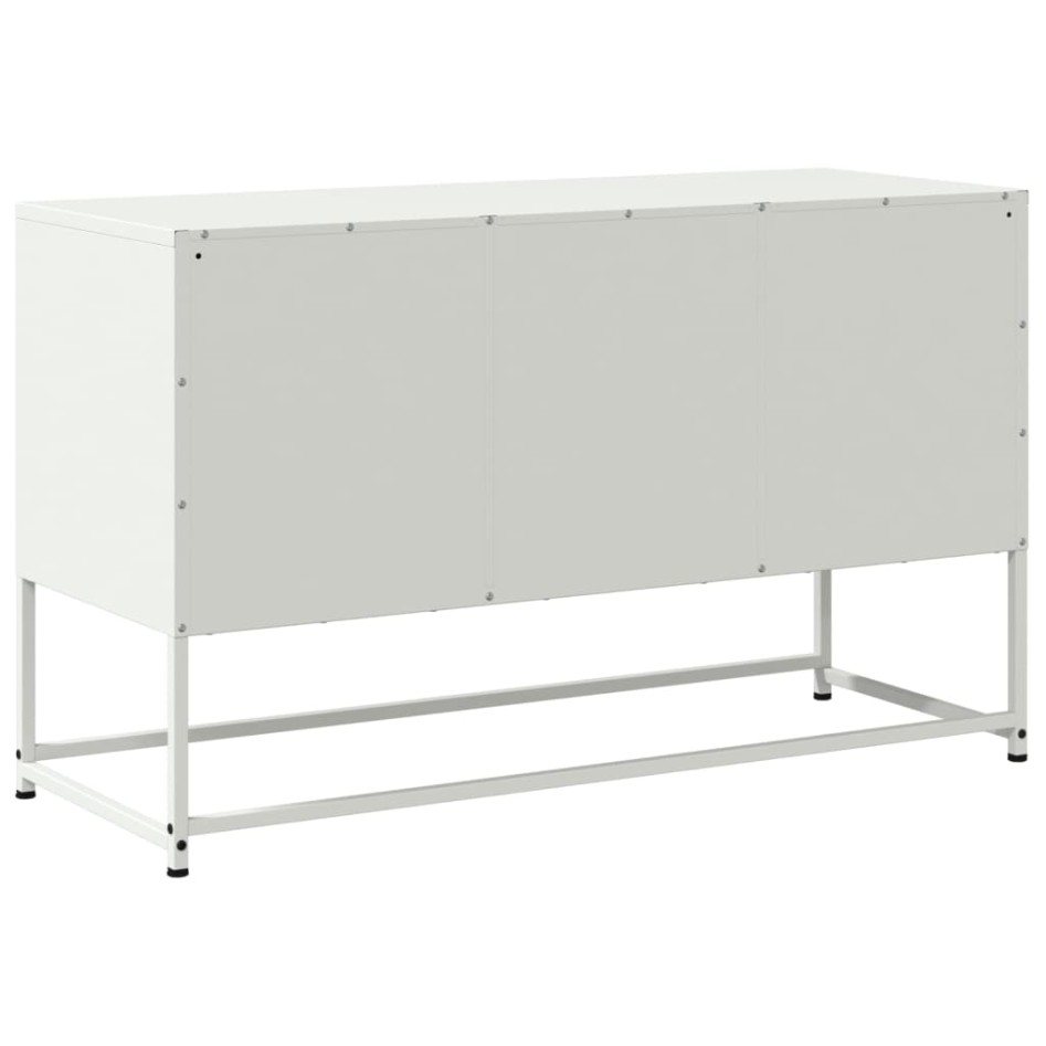 Mueble para TV de acero blanco 100,5x39x60,5