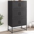 Aparador de acero negro 68,5x38,5x123,5