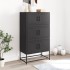 Aparador de acero negro 68,5x38,5x123,5