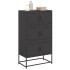 Aparador de acero negro 68,5x38,5x123,5