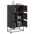 Aparador de acero negro 68,5x38,5x123,5