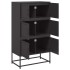Aparador de acero negro 68,5x38,5x123,5