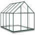 Invernadero con marco base aluminio verde 224x169x202