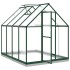 Invernadero con marco base aluminio verde 224x169x202