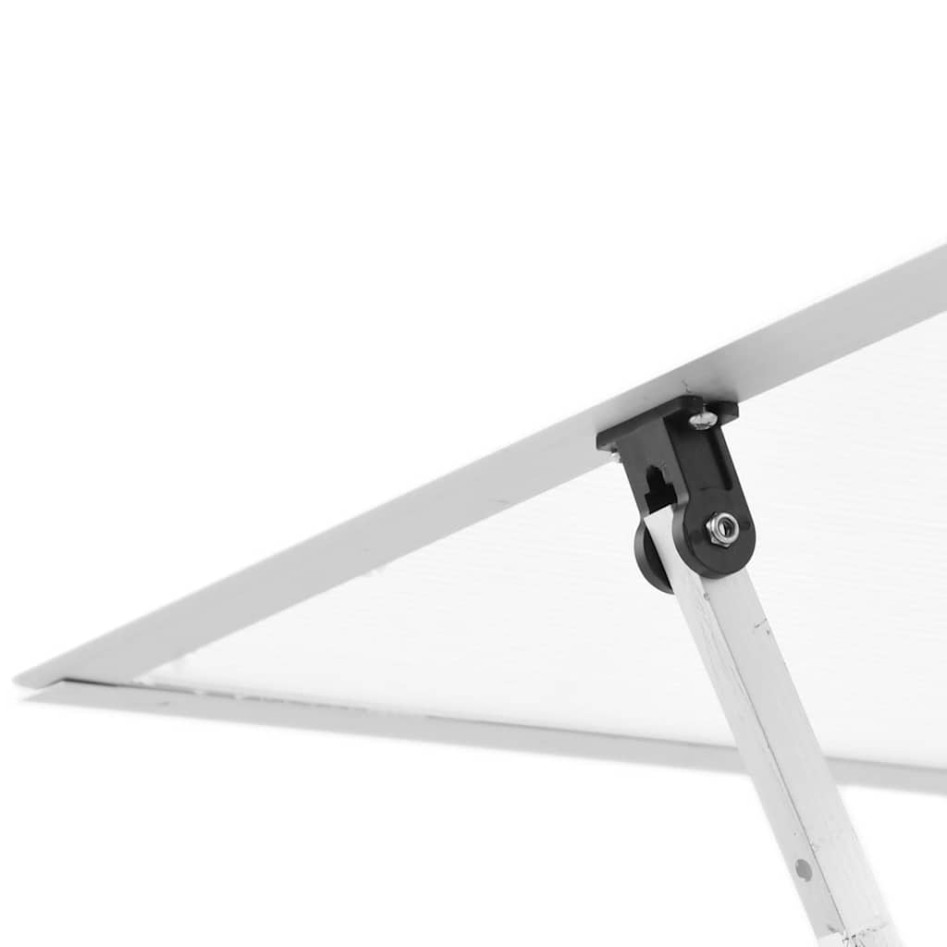 Invernadero con marco base aluminio plateado 334x169x195