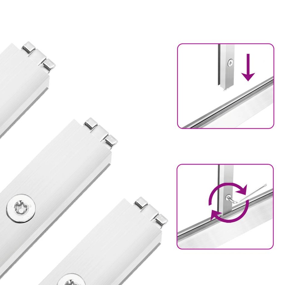 Invernadero con marco base aluminio plateado 334x169x195