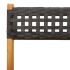 Set de comedor de jardín 5 pzas ratán PE madera maciza