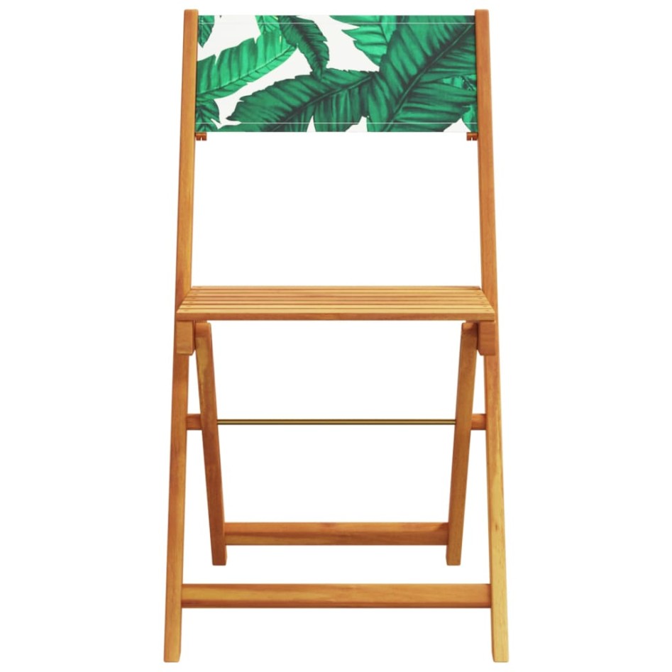 Juego de bistro de 3 piezas tela madera maciza estampado