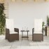Sillones reclinables jardín con cojines marrones 2 uds ratán