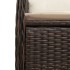 Sillones reclinables jardín con cojines marrones 2 uds ratán