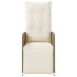 Sillones reclinables de jardín con cojines beige 2 uds ratán