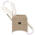 Sillones reclinables de jardín con cojines beige 2 uds ratán