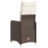 Sillones reclinables jardín con cojines marrones 2 uds ratán