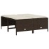 Set comedor de jardín 5 piezas y cojines ratán sintético