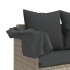 Set de sofás jardín y cojines 5 pzas ratán sintético gris