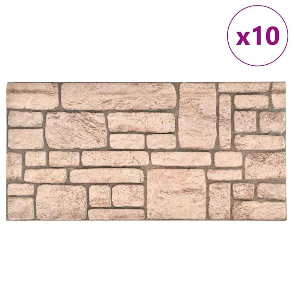 Paneles de pared 3D diseño de ladrillo 10 uds EPS