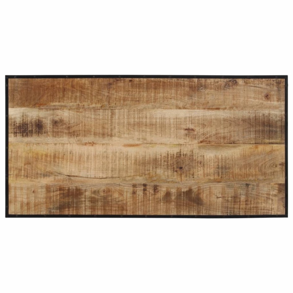 Mesa de bar madera maciza de mango rugoso 110x55x107