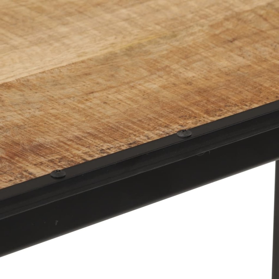 Mesa de bar madera maciza de mango rugoso 110x55x107