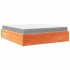 Cama con colchón madera maciza de pino marrón cera 180x200