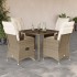 Set comedor de jardín 5 pzas con cojines ratán sintético