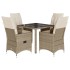 Set comedor de jardín 5 pzas con cojines ratán sintético