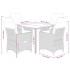 Set comedor de jardín 5 pzas con cojines ratán sintético