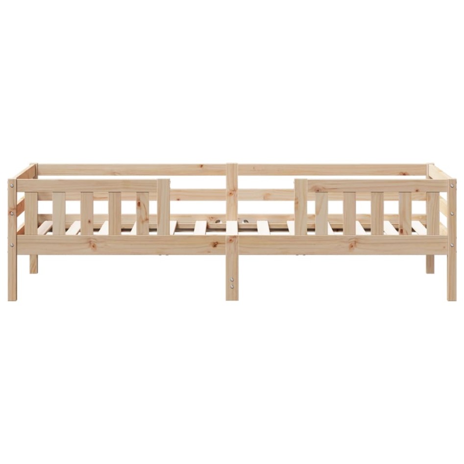 Estructura de cama sin colchón madera maciza de pino 90x200