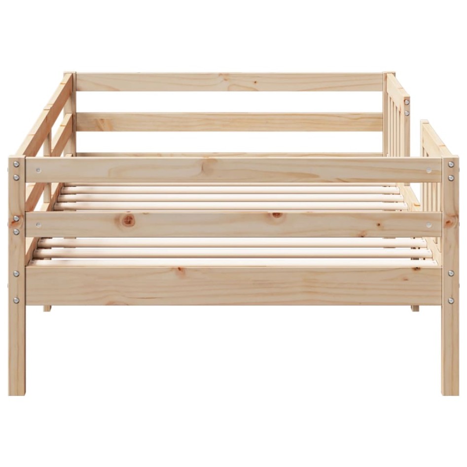 Estructura de cama sin colchón madera maciza de pino 90x200