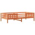 Cama sin colchón madera maciza pino marrón cera 80x200
