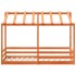 Techo de cama infantil madera maciza marrón 75x190