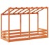 Techo de cama infantil madera maciza marrón 75x190