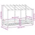 Techo de cama infantil madera maciza marrón 75x190