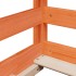 Cama infantil con techo madera maciza pino marrón 80x200