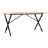 Mesa de comedor marco X madera maciza pino acero 160x80x75,5