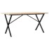 Mesa de comedor marco X madera maciza pino acero 160x80x75,5