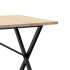 Mesa de comedor marco X madera maciza pino acero 160x80x75,5