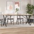 Mesa de comedor marco X madera maciza pino acero