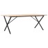 Mesa de comedor marco X madera maciza pino acero