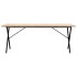 Mesa de comedor marco X madera maciza pino acero