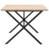 Mesa de comedor marco X madera maciza pino acero