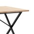 Mesa de comedor marco X madera maciza pino acero