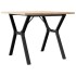 Mesa de comedor marco Y madera maciza pino y acero