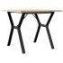 Mesa de comedor marco Y madera maciza pino y acero