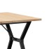 Mesa de comedor marco Y madera maciza pino y acero