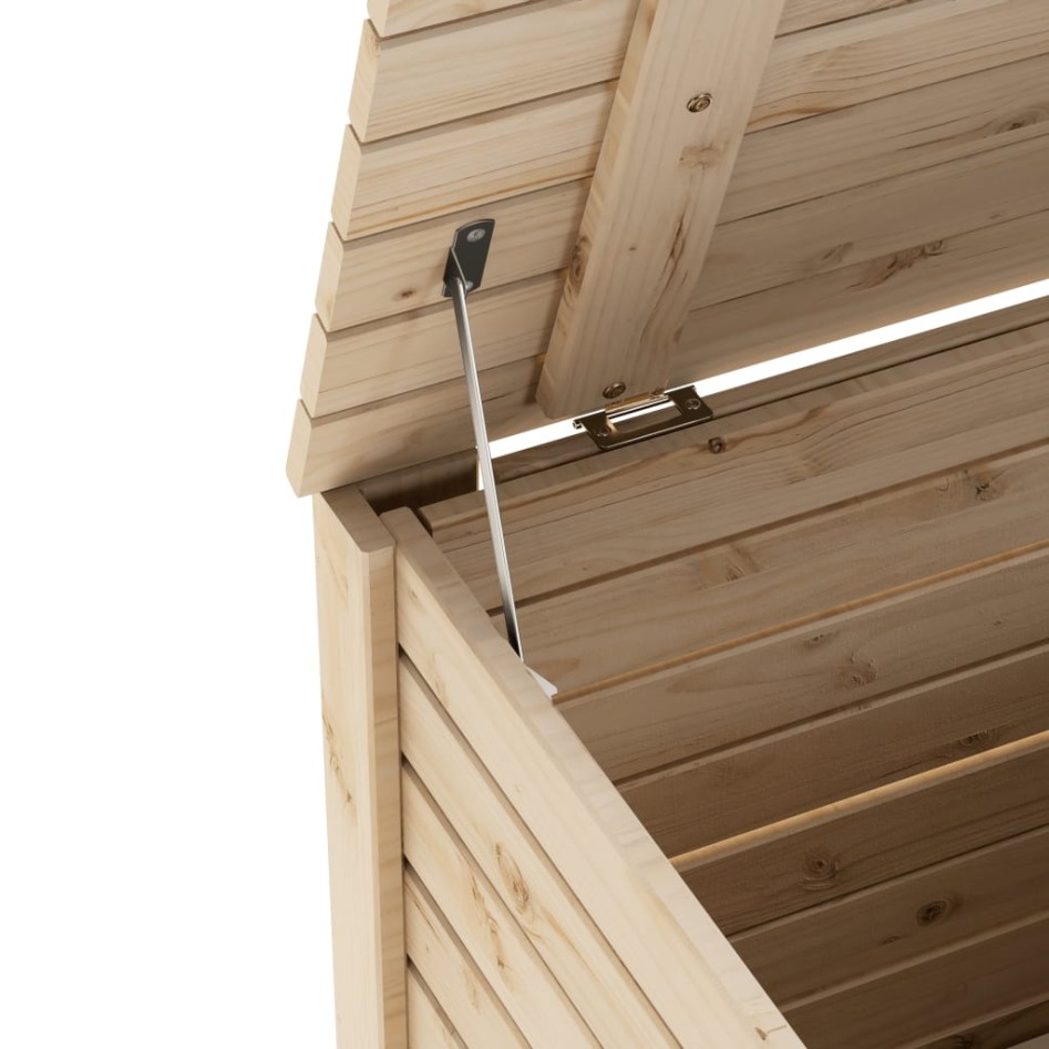 Caja de almacenaje con tapa RANA madera maciza pino