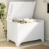 Caja de almacenaje y tapa RANA madera maciza blanca 80x49x54