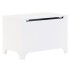 Caja de almacenaje y tapa RANA madera maciza blanca 80x49x54